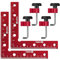 HARDELL 90 Degree Positioning Squares Right Angle Clamps 5.5 x 5.5(14 x 14cm) Aluminum Alloy Woodworking Carpenter Corner Clamping Square Tool for Picture Frame Box Cabinets Drawers