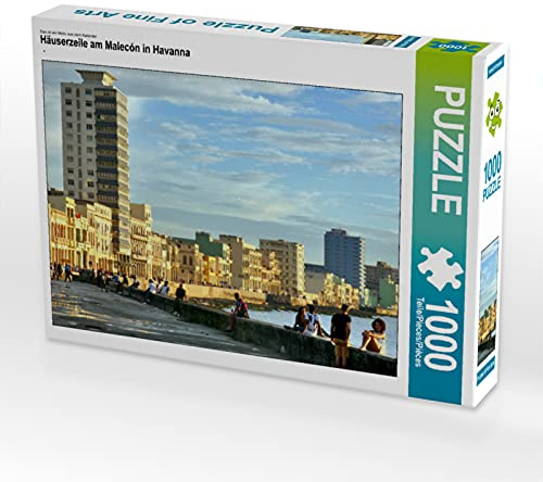 CALVENDO Puzzle Häuserzeile am Malecón in Havanna | 1000 Teile Lege-Größe 64 x 48 cm Foto-Puzzle für glückliche Stunden