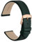 WOCCI 14mm Bracelet de Montre élégant pour Femme avec Boucle en Or Rose (Vert Foncé)