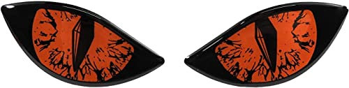 BIKE-label Reflex Aufkleber 3D Böse Augen für Auto Motorrad Helm orange X910067
