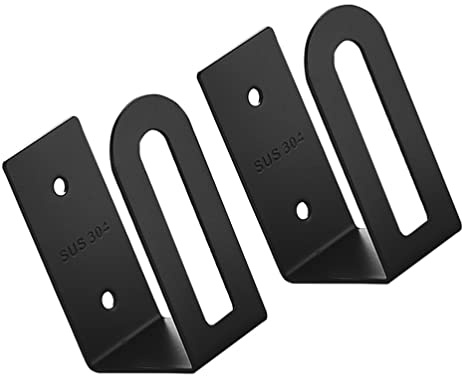 Topfdeckelhalterung 2 Stück Edelstahl für Küche, Wandmontiert | Glatte Fliesen und Holzwand, Verstellbarer Abstand, Schwarz, Modern Schlicht, Robust