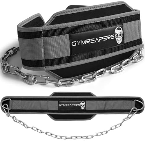 Gymreapers Dip-Gürtel mit Kette für Gewichtheben, Klimmzüge, Dips – robuste Stahlkette für zusätzliches Krafttraining