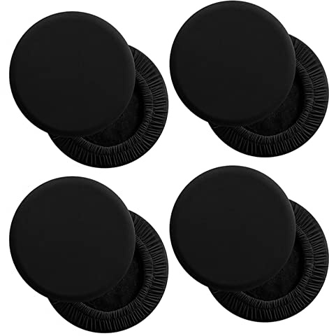 KVSERT Runde Barhocker-Bezüge – super und waschbar, elastisch, für Barhocker, 30,5–35,6 cm, Schwarz, 8 Stück