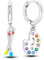 Parmuz 925 Sterling Silber Star Dangle Hoop Ohrringe für Frauen klobiger Drop -Hoop -Ohrringe Lebensbaum für immer Ohrring -Set Mode Schmuck Geschenk