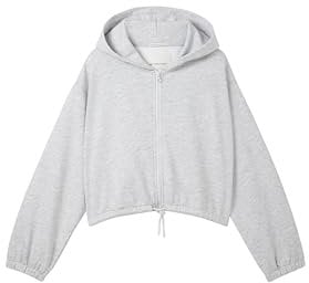 TOM TAILOR Mädchen Kinder Cropped Basic Sweatjacke, 15398 - Light Stone Grey Melange, 164