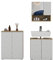 Vicco Badmöbel-Set Edge, Badezimmerschrank-Set, Weiß/Eiche, 3 Teile
