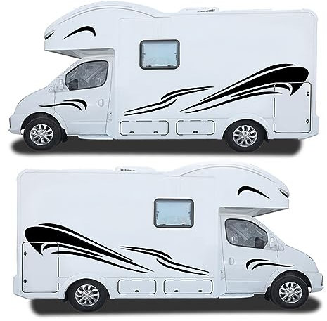 Adesivi decorativi per camper, roulotte, camper, camper, roulotte, adesivi in vinile, accessori laterali per carrozzeria dell'auto