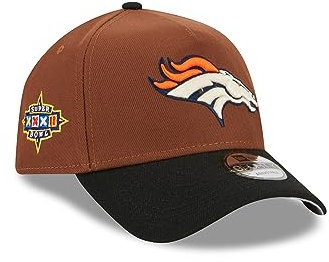 New Era Denver Broncos NFL Harvest Superbowl XXXII Brown Black 9Forty A-Frame Snapback Cap - One-Size