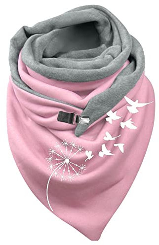 Damen Schal Tücher Winter Jahrgang Rundschal Winterschal Baumwollschal Kaschmir Schal mit Button Mode Motorrad Schals Halstuch Rundschal Tücher für Damen Saohuo