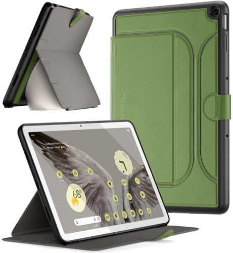 Poetic Explorer - Custodia magnetica con supporto progettata per tablet Google Pixel (2023), custodia magnetica con supporto fidget per tablet Google Pixel, verde militare