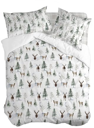 Mystical Winter Bettbezug, mehrfarbig, 155 x 220 cm (Bett 80/90), 100% Baumwolle, Qualität 150 cm