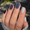 24pcs Short Square False Nails Black White Grey Blue Stick on Nails Press on Nails Glue-on Nails Full Cover Fake Nails Set Women Brides Nail Art Accessories