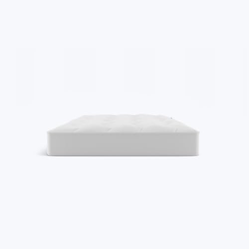 HYPNIA - Surmatelas Housse Nuage Blanc |100% Satin de Coton 120 Fils/cm²|Ganissage Extra Moelleux| Forme Drap-Housse|Lavable|Épaisseur 10cm Bonnet 30cm (140x190cm)
