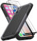 Jeylly for iPhone XS Case, iPhone X Phone Case with Screen Protectors, Heavy Duty 2 in 1 Rugged Shockproof Hybrid Hard PC Soft Silicone Bumper Women Men Girls Boys Cover for iPhone XS/X, Gray/Black