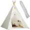 Lifemaison Tipi Zelt Kinder,Spielzelt Tippi Kinderzelt Kinderzimmer Teepee Indianerzelt Outdoor Indoor,Kindertipi Spielzelt Polyester 120x120x130cm,Waschbar Spielhaus für Kinderzimmer Dekor