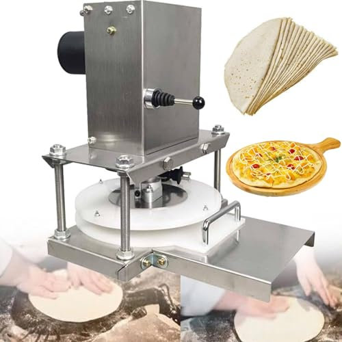 DPQYJPP Presse à pâte à Pizza, Presse à Tortilla électrique, Presse à pâte à Pizza Acier Inoxydable, Machine à pâte à Pizza Robuste 22cm/25cm, pour Rouler Pizza et Divers gâteaux à pâte,Type25