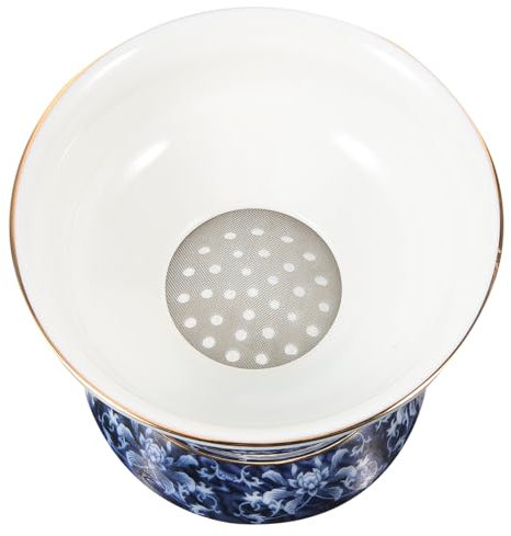 Cabilock Infusor De Té Suelto Colador De Té Taza Filtro De Té De Cerámica Malla Fina Colador De Té Para Casa De Té Decoración De Sala De Té