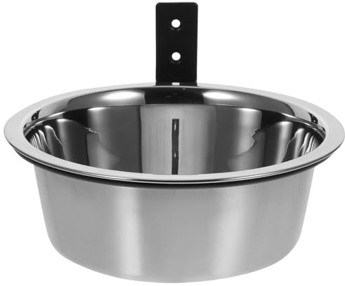 Yardwe Gamelle surélevée pour chien et chat, montage mural, en acier inoxydable, 20,3 cm, hauteur réglable, idéale pour les aliments secs et humides, les collations ou l'eau