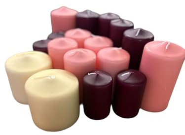 CAVSGL - 10 Kg - Kerzenpaket Großpackung - B Ware Kerzenpaket aus Qualitätskerzen - Stumpenkerzen - Blockkerzen (10, Kilogramm)