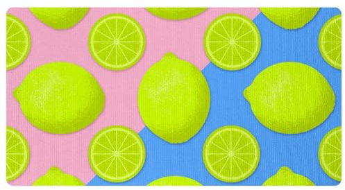 VAPOKF Tappeto da cucina con motivo a limoni, antiscivolo, lavabile, assorbente, per cucina, corridoio, lavanderia