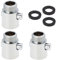EMSea 3PCS G1/2 Duschkopf Absperrventil Knopftyp Duschdurchflussregelventil für Handbrause Reduziert Den Wasserverbrauch Universelles Ersatzteil Silber