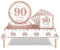 37Pcs 90th Birthday Tableware Set Rose and Gold,90th Birthday Decorations with Party Paper Plates and Napkins,Plastic Table Cloth for Her Women Happybirthday Table Decoration Dinnerware Supplies