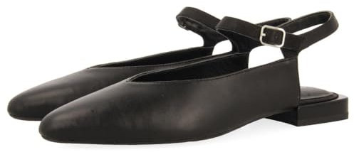 GIOSEPPO Women's Averill Mary Jane Flat, Black/White, 6 UK