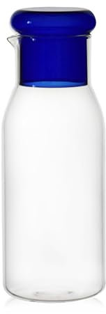 belupai Glass Water Carafe Pitcher, 25 Oz Bedside Night Carafe Juice Jug with Tumbler Glass Carafe Tumbler Set Juice Milk Water Pitcher Serving Carafe Container for Kitchen