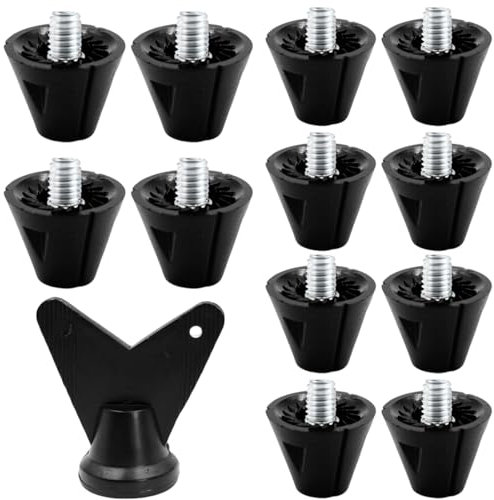 CPJJ 12pcs tacos de repuesto para botas de fútbol con removedor, tacos de fútbol, 13 mm y 16 mm, tacos de fútbol, accesorios para zapatos de entrenamiento para botas de fútbol de 6 pernos (M5)