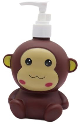 perfk Flüssigseifenspender für die Hand, Lotionflasche mit Cartoon-Motiv für Kinder, Pumpflasche mit Tiermotiv, Seifenflasche für Küchenarbeitsplatten, AFFE