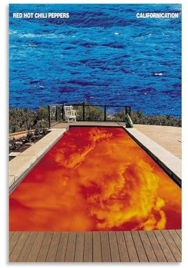 Caiioue Red Hot Chili Peppers Poster, Musikrock, Vintage-Musikposter für Zimmer, ästhetische Leinwand, Wandkunst, Schlafzimmerdekoration, 30 x 45 cm