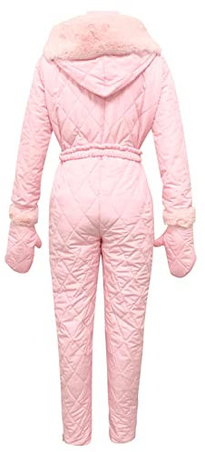 duxyoz Damen-Skianzug, Schneeanzug, Einteiler, Ski-Overall, wasserdicht, winddicht, Winter, warm, mit Kapuze, Snowboard-Skisuit, lässig, dick, Sport, Outdoor, Ski-Overall, isoliert, Snowboarden,