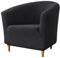 Hearda Housse Fauteuil 1 Place Jacquard de Type T, Polyester Extensible Housse Fauteuil, Housse Fauteuil Club Lavable, Protecteur de Tub Chair, Housse Fauteuil Cabriolet (Noir)