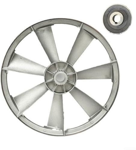 Eawfgtuw Lot de 2 poulies de compresseur d'air en métal à rainure unique pour pompe à air - Diamètre : 265/300 mm - Argenté - Type 300