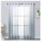 Grewod Vorhänge Halbtransparent Grau Farbverlauf Sheer Voile Vorhang, HxB 183 x 132 cm, 2er Set, mit Ösen, Polyester