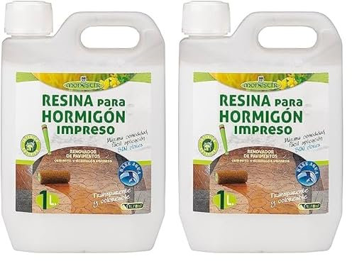 Monestir RESINA HORMIGON IMPRESO (Fórm. Agua) - 1L MONESTIR (Paquete de 2)