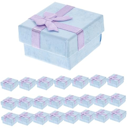 24 Lila Schmuckverpackungsboxen aus Papier und Karton für Ringe