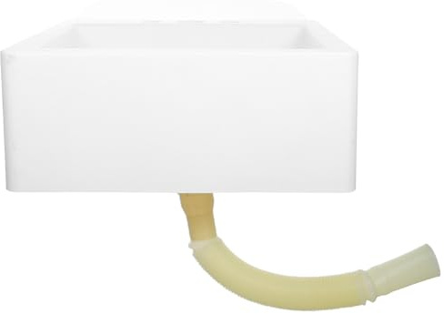 HORIALENCE Lavabo a Parete Sospeso in Plastica senza Fori Lavandino Compatto per Bagni Piccoli Mobiletto da Bagno Salvaspazio per Case in Affitto e Ambienti Strettissimi