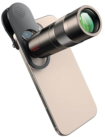 Fabater Teleobiettivo, Obiettivo Fotocamera per Cellulare da 400 Mm, Universale su Obiettivo Teleobiettivo Zoom a Fuoco Lungo per e Smartphone con Custodia da Viaggio