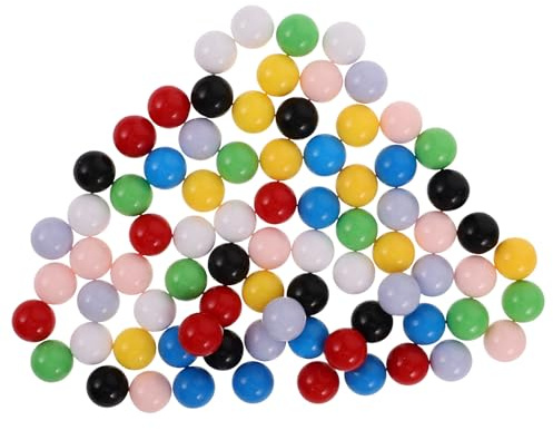 Hohopeti 80 Bunte 12mm Murmelspielkugeln Massives Murmelspielzeug für Pädagogische Zähl und Kugelbahnspiele Kreatives Lernspielzeug