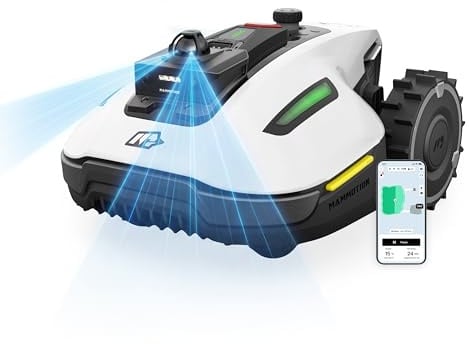 MAMMOTION YUKA mini 2 800 LiDAR Robot Rasaerba senza Cavo Perimetrale | Robot Tagliaerba LiDAR 360° + Visione AI, DropMow, Nessuna Perdita di Segnale, Senza RTK, Consigliato per 800m²