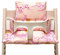 Blausberg Baby - BESCHICHTET - Sitzkissen Kissen Set Polster für Stokke Tripp Trapp Hochstuhl - Cherry Blossom Rosa Pink Gold
