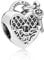 FGT Love You Heart Charm for Bracelets Necklaces Pendants Sterling Silver Key Padlock Charms Gift for Mum Wife Friend Girlfriend Daughter Women Girls Sisters Family Mothers Day Valentine Birthday