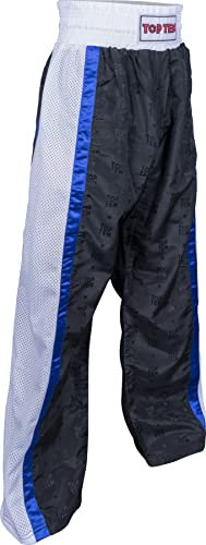 TOP TEN Kickboxhose „Mesh“ - Gr. L = 180 cm, schwarz-Weiss