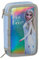 safta 412015854 Plumier Doble, Estuche con 28 Piezas Frozen II, Azul Claro/Plata