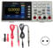 LiebeWH XDM1041 Digital Multimeter, 3,7-Zoll-LCD Mini Desktop Multimeter True RMS Temperaturprüfgerät AC/DC-Strom, AC/DC-Spannung Widerstand Kapazität mit 2 Testleitungen+ 2 Clip (EU Stecker)