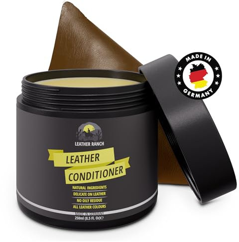 Leather Ranch Schützender Lederpflege Auto Conditioner - 250 ml - Porenreiner Lederreiniger Auto, auch für Möbel, Taschen & Schuhe, Lederpflege Autositze, Leder Reinigung Auto
