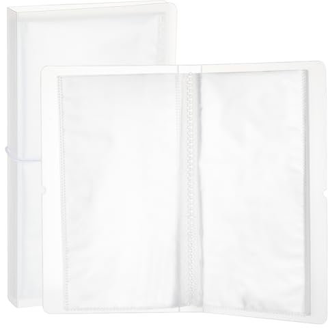 BENECREAT Klares Aufkleber-Organizer-Ordner-Aufbewahrungsbuch Für Aufkleber-Aufbewahrung, Sammelalbum Mit 50 Packung Doppelseitig Für Planer, Sammelalbum, Journal-Aufkleber-Sammlung