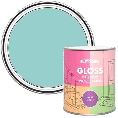 Rust-Oleum Blue Interior Wood Paint in Gloss Finish - Teal 750ml