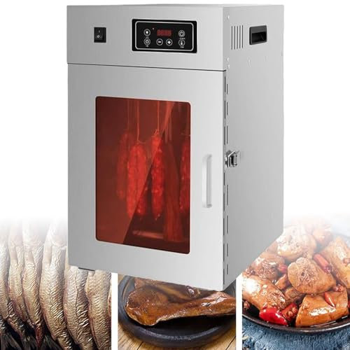 DDZJTPP Essiccatore per Alimenti Commerciale,Essiccatore d'Aria Verticale Girevole a 360 Gradi,con Timer Digitale 24 Ore,Termostato Digitale Regolabile Intervallo 30~90°c,per Salsiccia